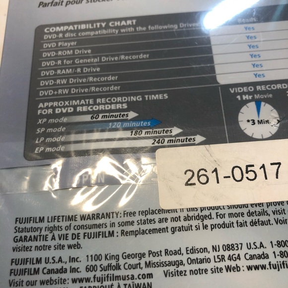 Fujifilm DVD-R 5 Pack 4.7 GB 120 Min 1x-16x - Sealed New - Picture 8 of 8